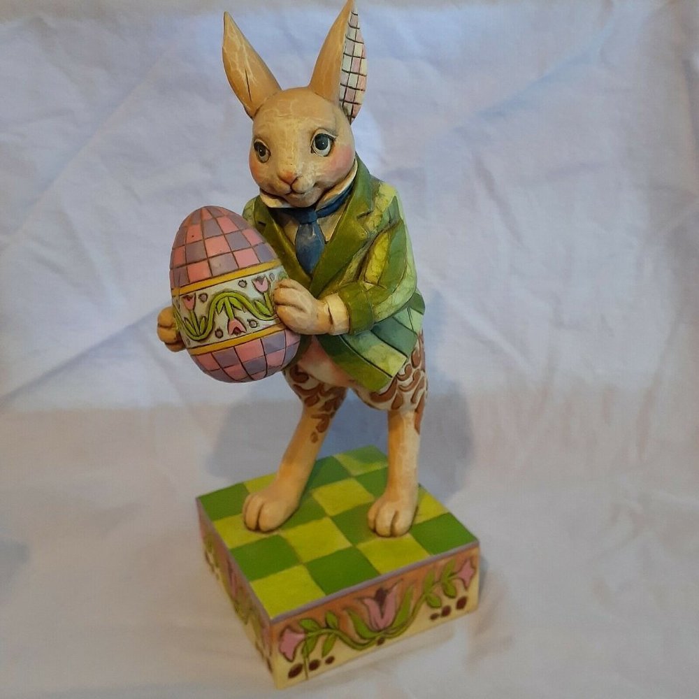 Jim Shore Easter Bunny with Easter Egg - New in Box NIB